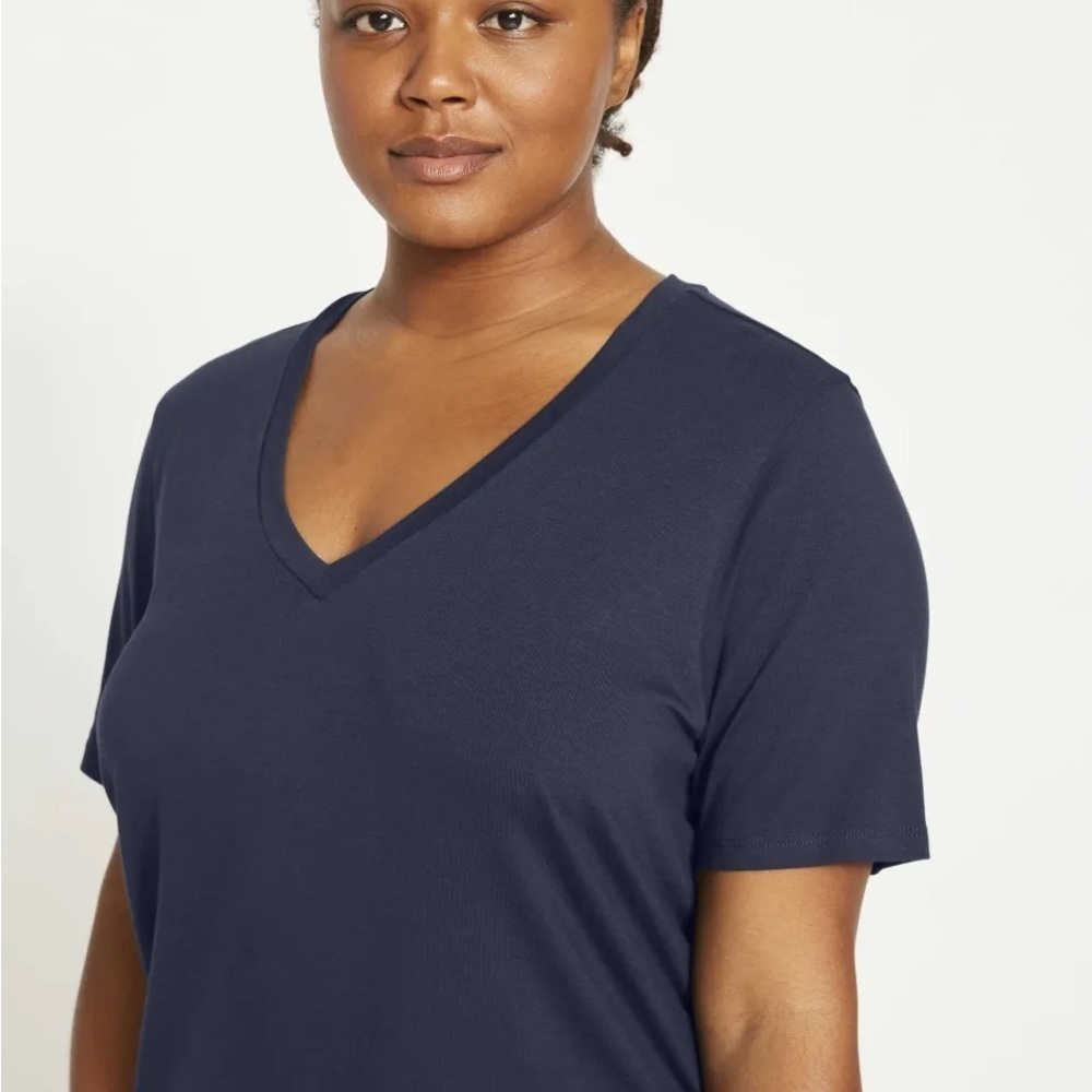 Universal Standard Crew Short Sleeve Tee Navy Blue